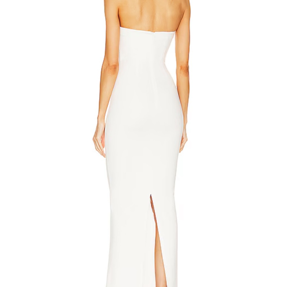 Michael Costello White Strapless Gown - Picture 2 of 3